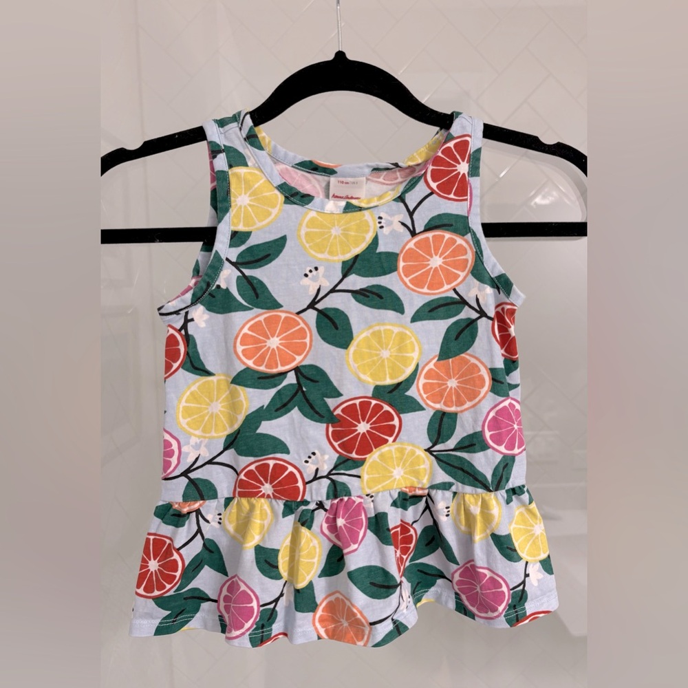 HANNA ANDERSSON • Girls' Peplum Top • Size 5